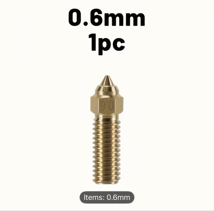 Nozzle M4 brass creality imprimanta 3D Volcano de 0.6mm sau 0.4mm
