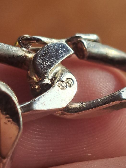 Bratara argint masiv Franta cu placuta