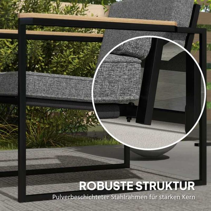 Комплект градински мебели Outsunny за 4 души