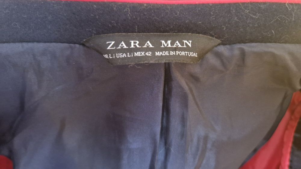 Vand palton barbati Zara bleumarin inchis, mar L/ 42