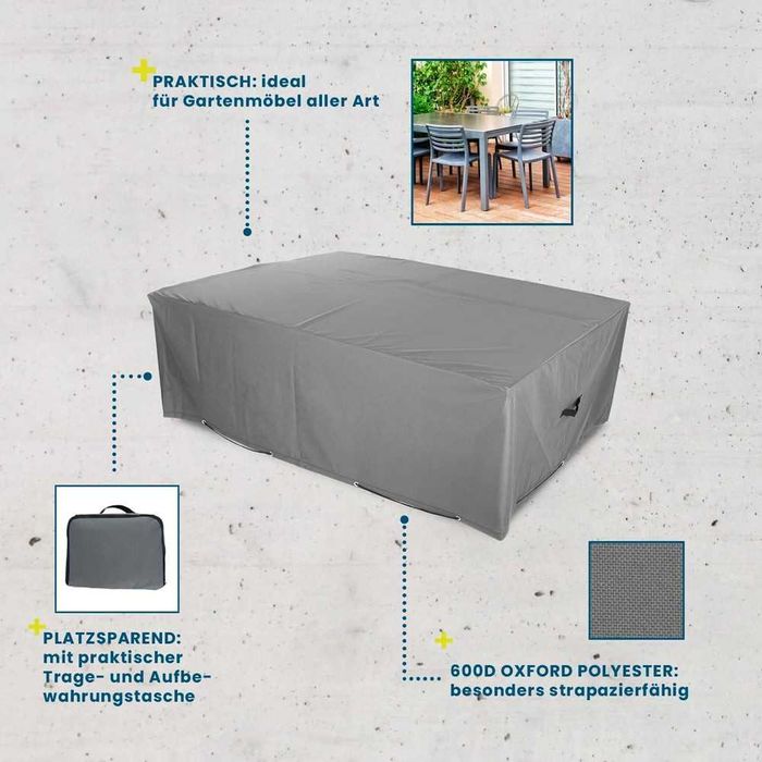 Покривало калъф за градински мебели водоусточив и UV 200 × 160 Hoberg