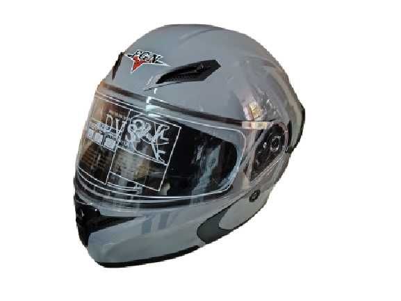 Каска за Мотор Сив лак Лукс Модуларна -979