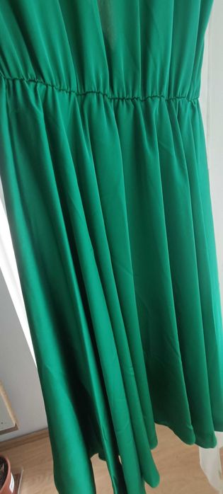 Rochie mătase  40%  S/M verde