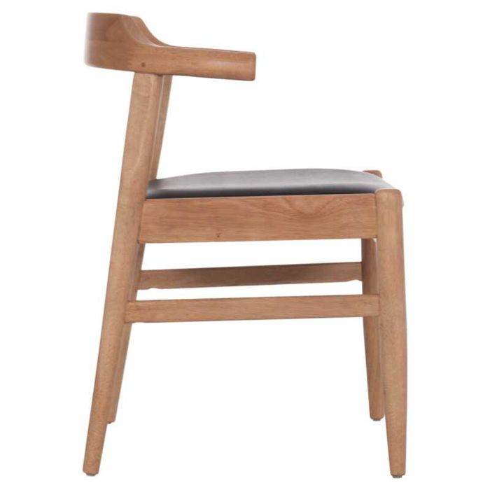 Трапезен стол, Cersei, Черен, Дъб, Дърво, 57х54х74см.