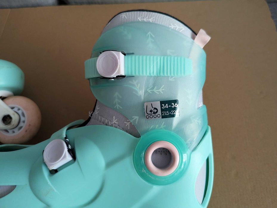 Комплект ролери, каска, наколенки и налакътници Декатлон