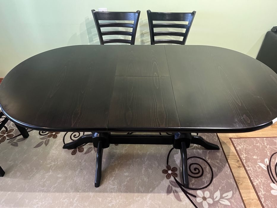 Трапезна маса Денвър стил с пачи крак в комплект със 6 стола