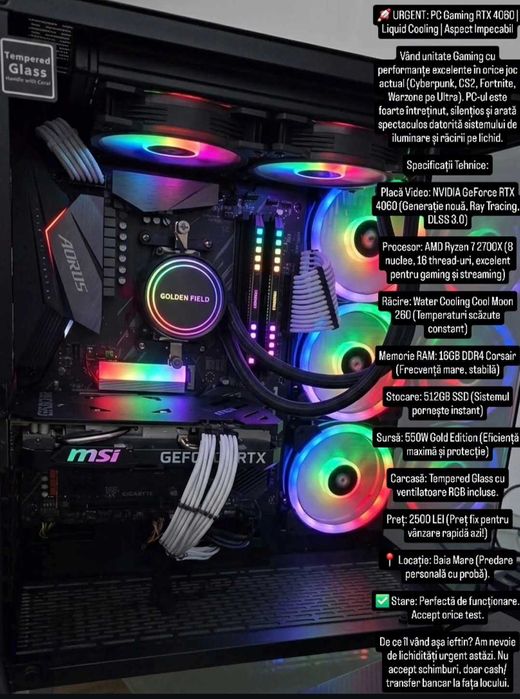 PC Gaming RTX 4060 + Ryzen 7 | 16GB RAM | SSD 512GB | DLSS 3.0 High-End