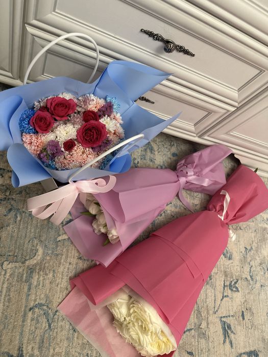 Букет цветы 3 шт