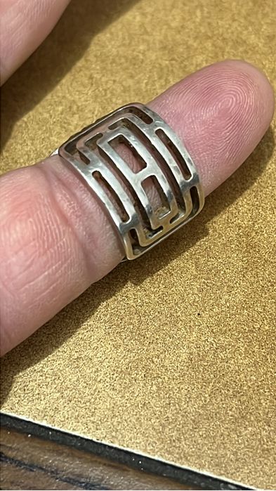 Inel original  Hermes din argint