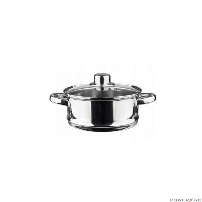 Set de 4 piese, oala pentru fiert cu abur, inox, 18 cm 2.5 litri