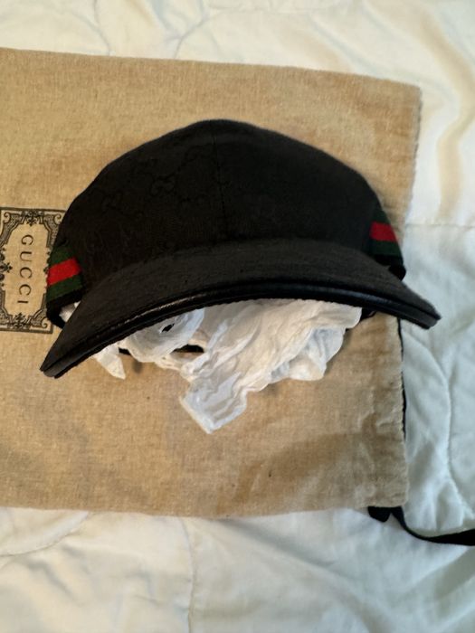 gucci gg monogram cap - negru (mărime s / 57 cm)