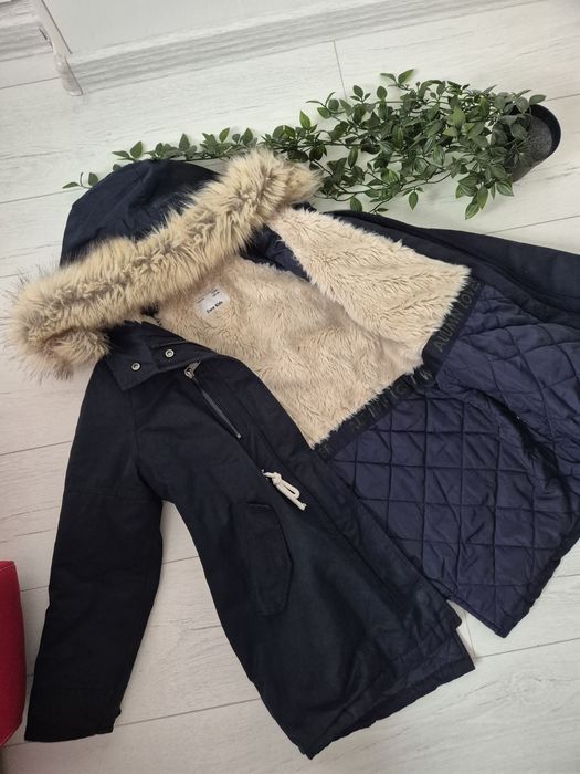 Geaca parka, Zara, fetite, imblanita