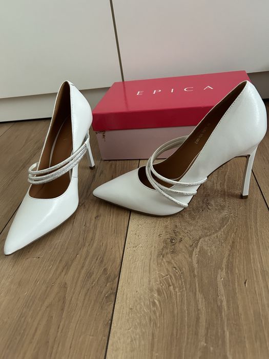 Pantofi din piele EPICA NOI cu tocuri rezerva