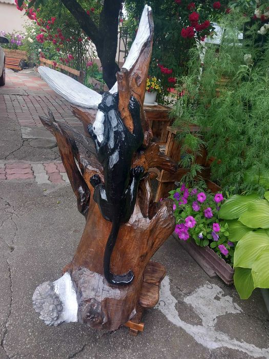 Decorațiune din lemn masiv 1 m înălțime