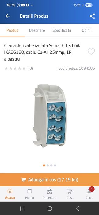 Clema derivatie electrica