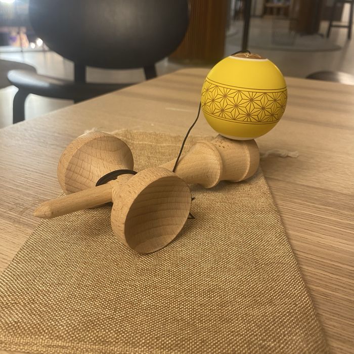 Kendama Israel Asanoha Yellow Anti Skid