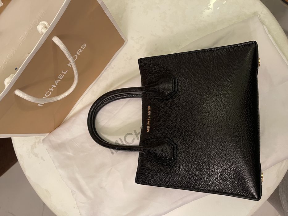 Сумка - Michael Kors Mercer - Кожаная, Черная