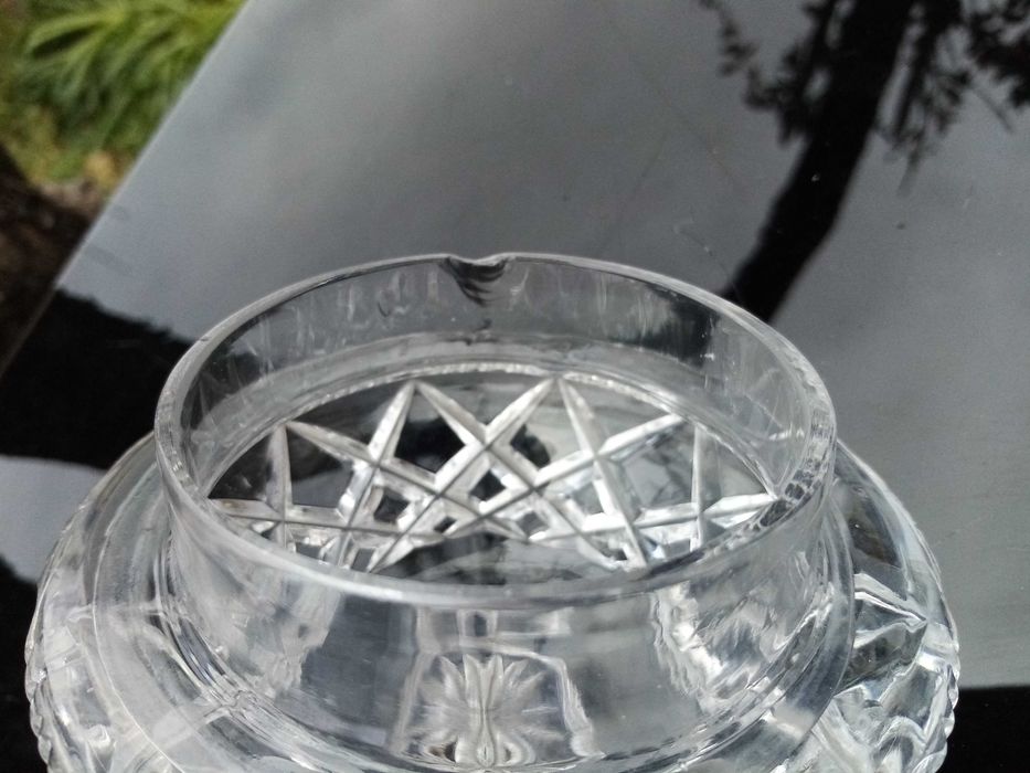 Огромна кристална ваза винтидж