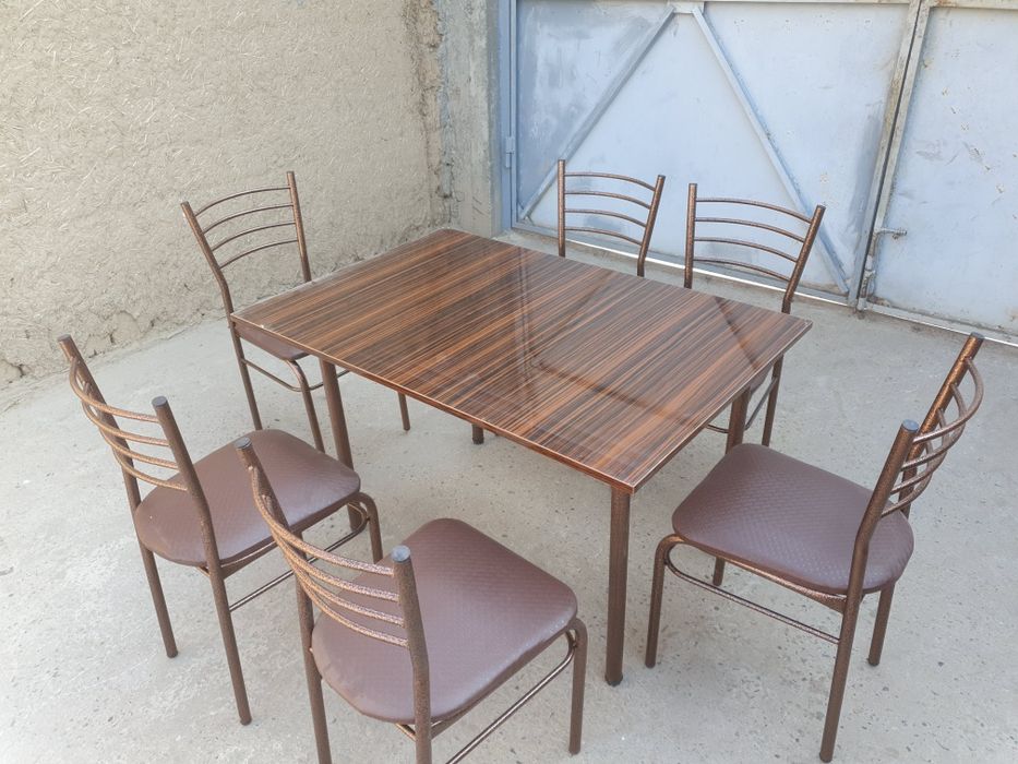 Камплэктда 6 та стулл 1 та столл бор оптом нархта харид килинг