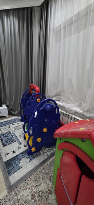 Домик, качеля и горка, 3 в 1