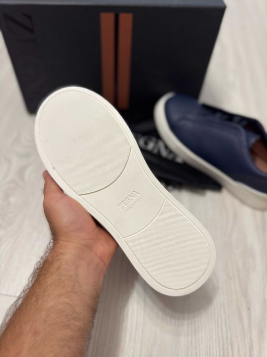 Adidasi Zegna Triple Stitch, SNEAKERS Premium NOI, Full Box din Piele