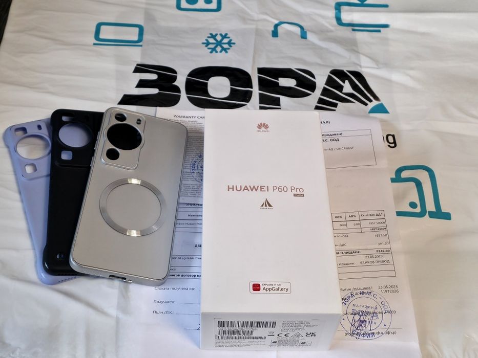 256GB Huawei P60 Pro ЗОРА Гаранция 2025г. Rococo Pearl | Бял