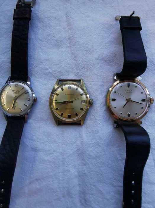 Ceasuri mecanice Swiss Made:Rama,Cauny si Dugena-Germany stare buna estetic si functional
