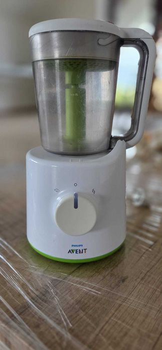 Aparat de gatit cu abur si blender 2in1 Philips Avent SCF870/20, pahar gradat, spatula, 1 viteza