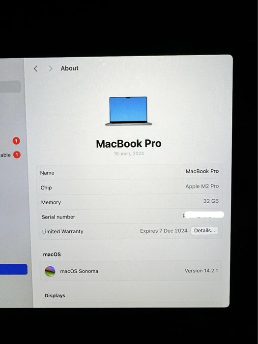 MacBook Pro 16’ 2023 / 32 Гб / 512 Гб