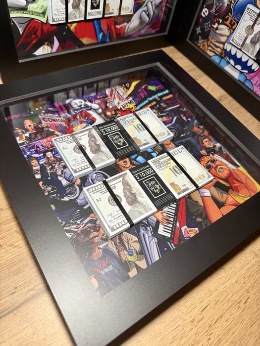 Картина доллар в рамке | ПОДАРОК