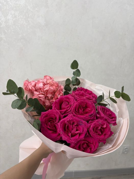 Цветы букеттер бугин алынган