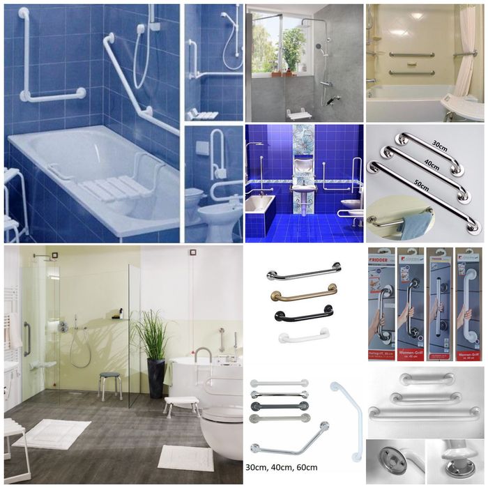 Поручни опорные навесные откидные шлагбаум на стену в ванную комнату .