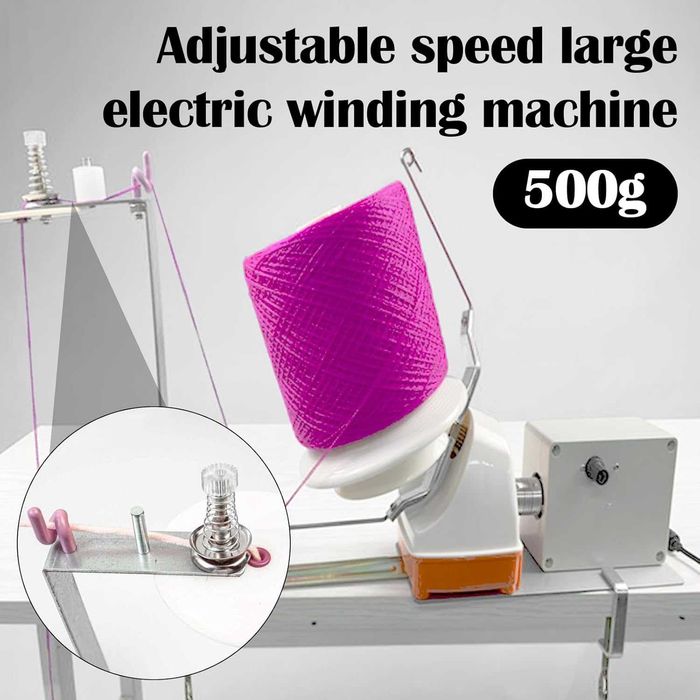 BONJUME Răsucitor Electric de Lână, Bobinator Fire, Viteza Reglabilă