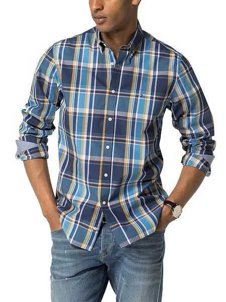 Рубашка Tommy Hilfiger размер L (42"-44"), 100% хлопок