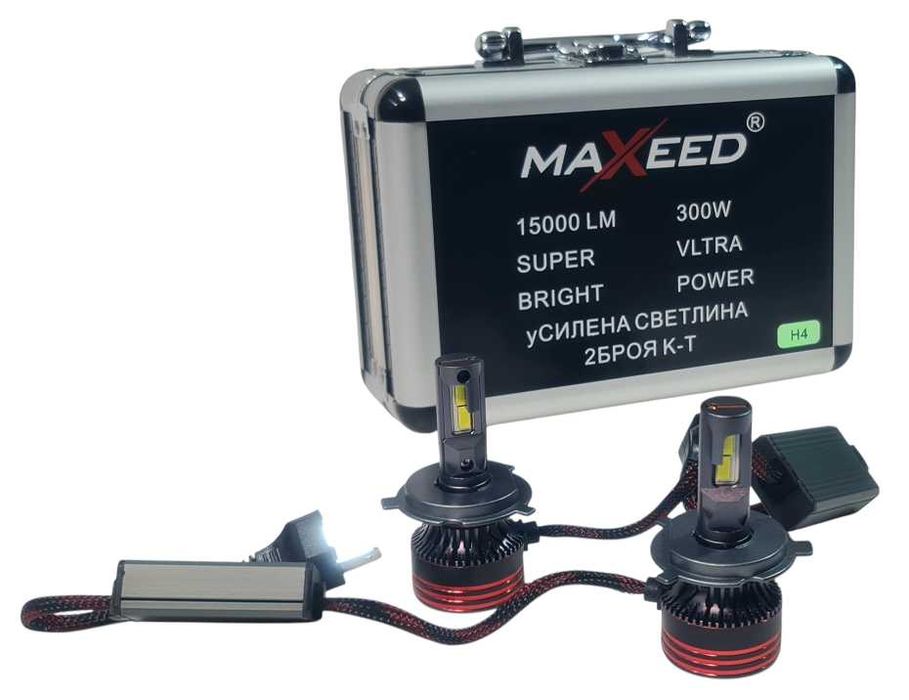 Крушки -Led- в куфарче H4-300W 2бр.к-т