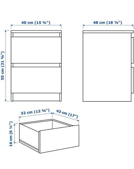Нощно бяло шкафче Vicco 6029