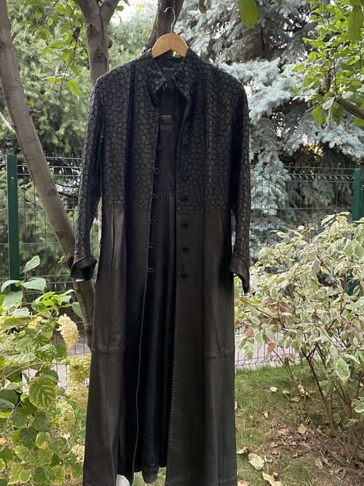 Кожанный плащ