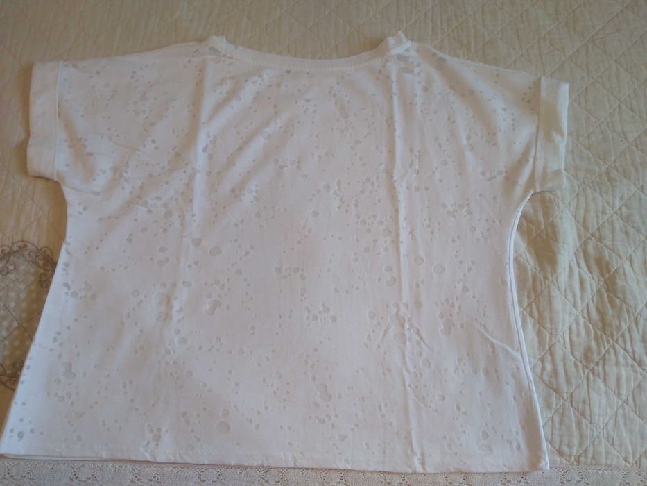Bluză albă chic, bumbac, dame mărimea 44-46