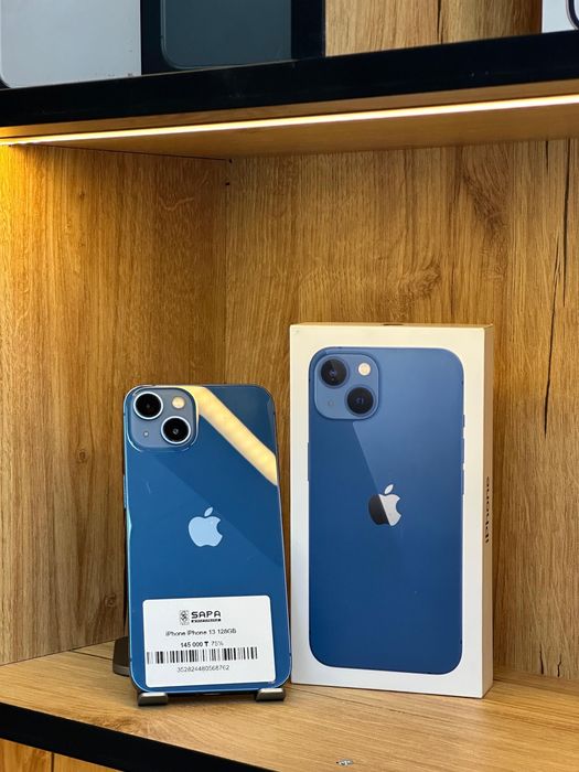 айфон 13 синий 128гб 75%
