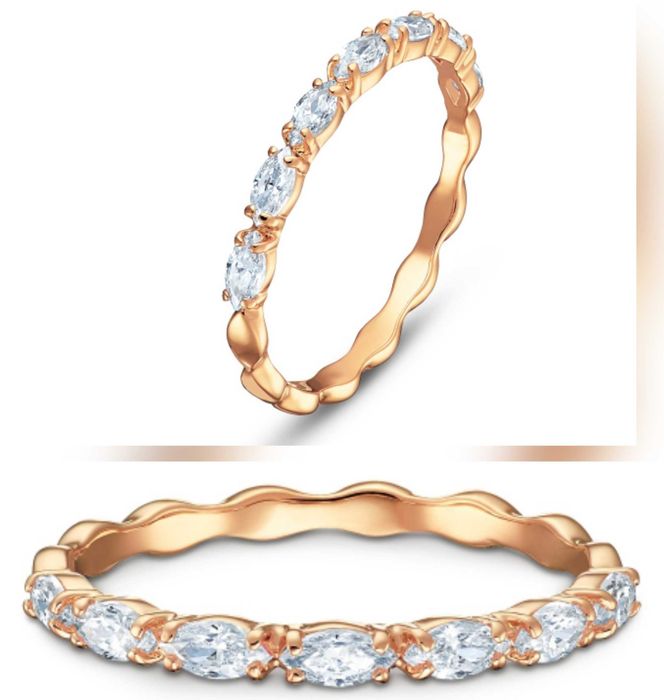 Swarovski пръстен розово злато