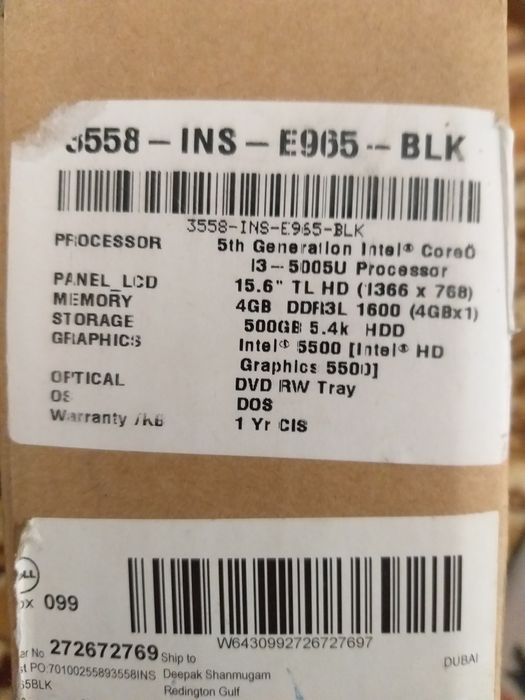 Dell inspiron 15 3558