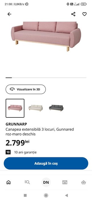 Canapea extensibilă Ikea