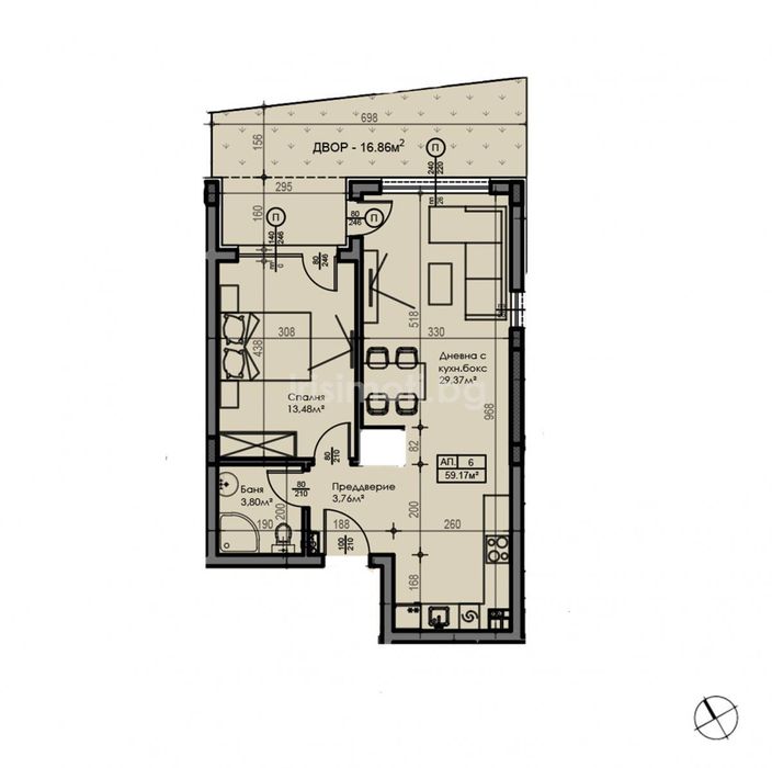 Продава се Двустаен апартамент в София, Малинова долина - 64 кв.м за 1354 €/кв.м - Снимка #4