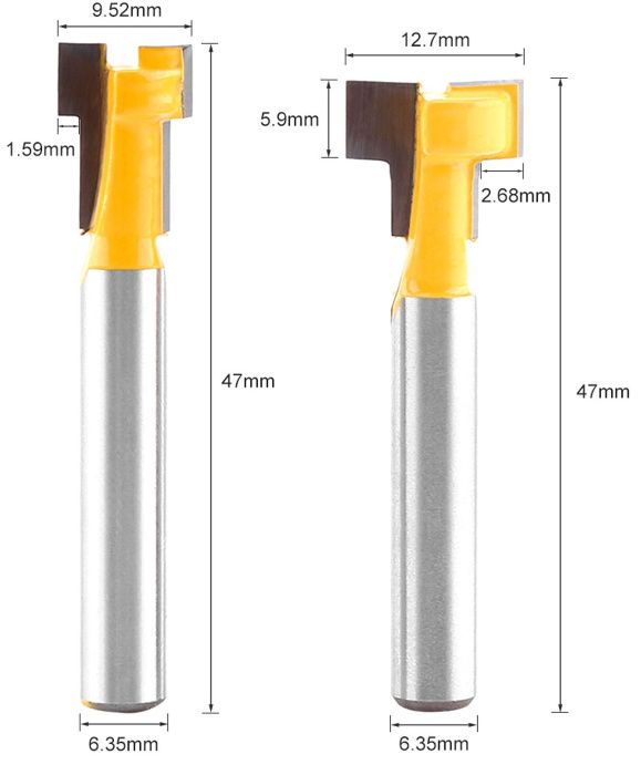 Cutit pentru sectiuni in T in lemn 2 buc. Noi ambalate