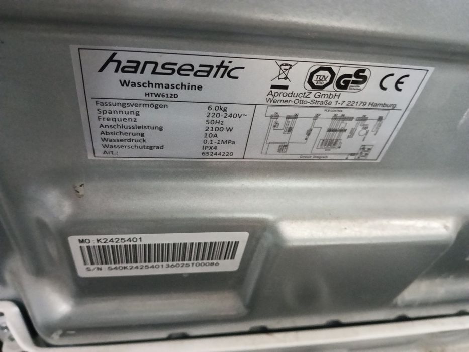 Mașină de spălat rufe verticala Hanseatic