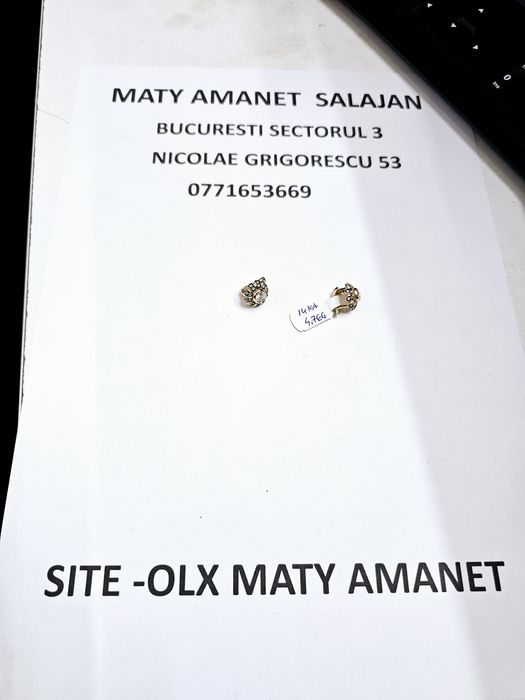Vand cercei din aur 14 k 4.76 g cod 412