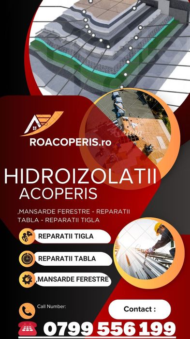 Hidroizolatie Acoperis - Reparatii Acoperisur - Montaj Acoperisuri
