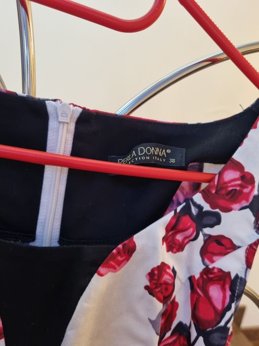 Rochie Starshiners alba cu print floral S-M