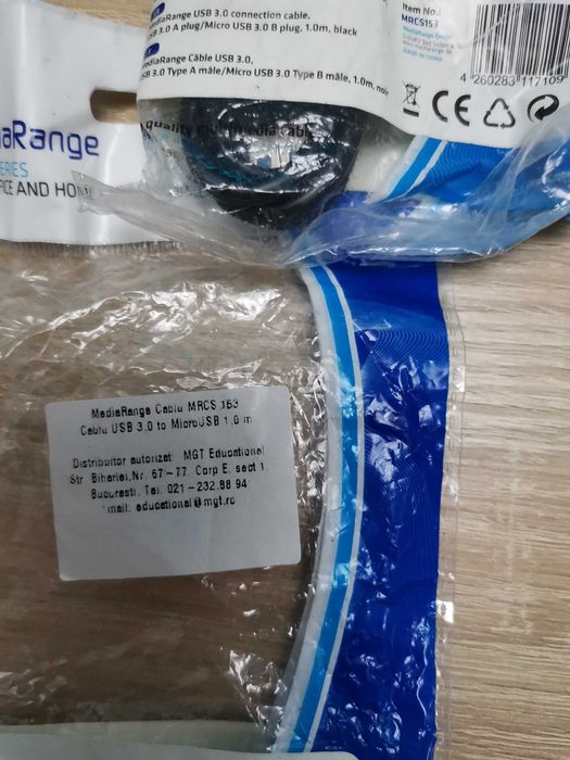 Cablu adaptor USB 3.0 A la Micro USB 3.0 B nou, 1 m, transport GRATUIT