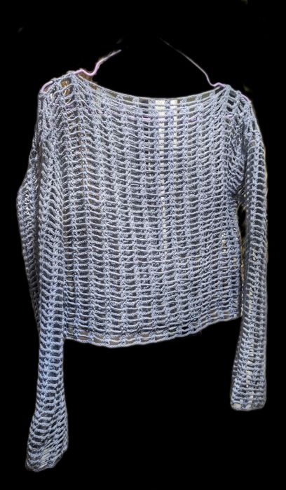 Кофта сетка, оверсайз вязаная.